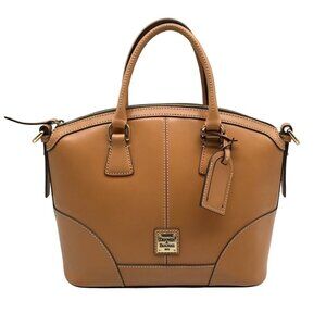 Dooney & Bourke Biscuit Tan Leather Selleria Florentine Domed Satchel Bag